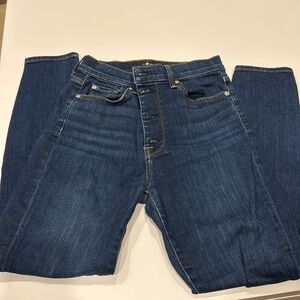 7 For All Mankind skinny jeans button closure size 27